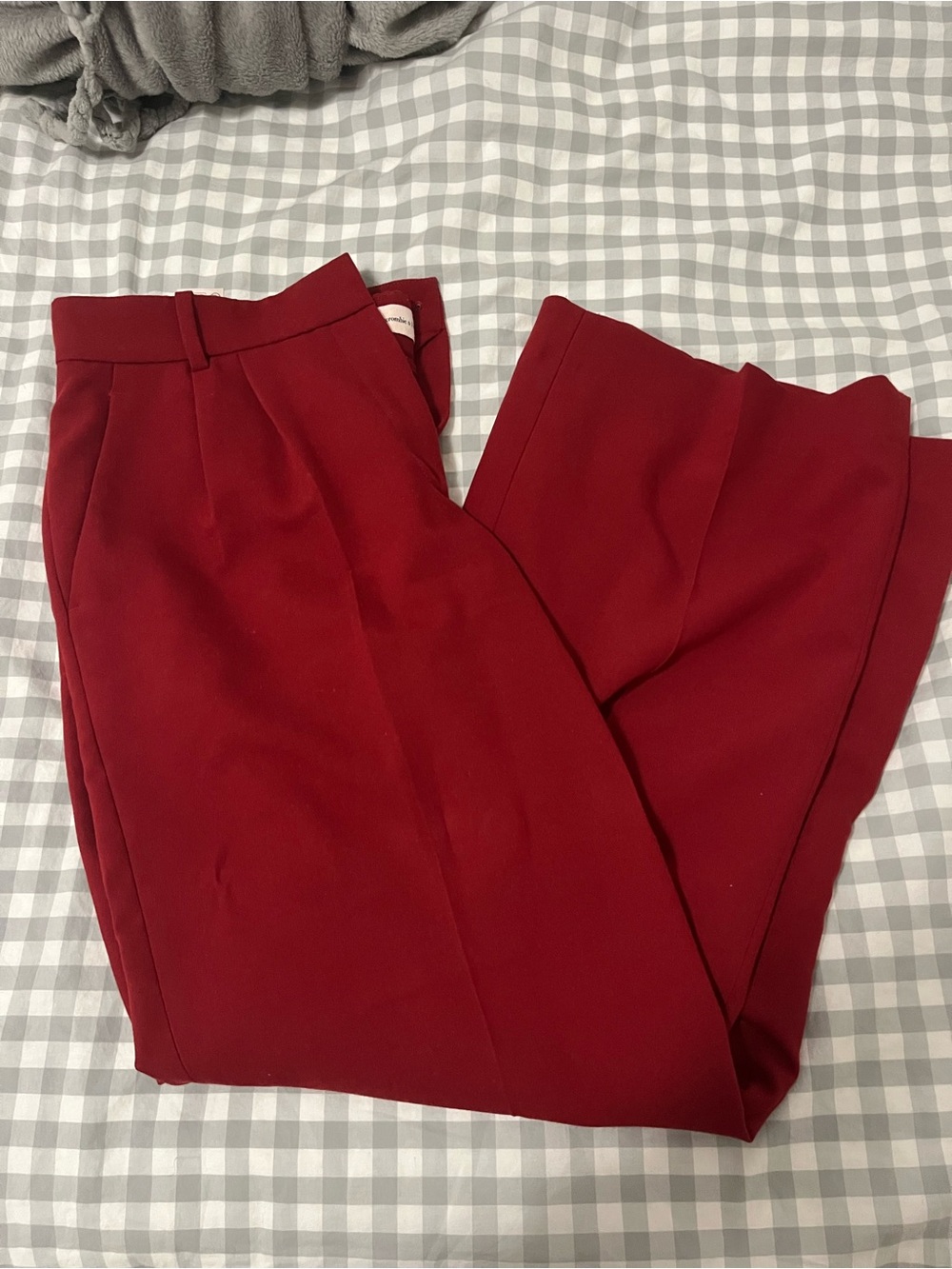Abercrombie & Fitch Red High-Waist Pants